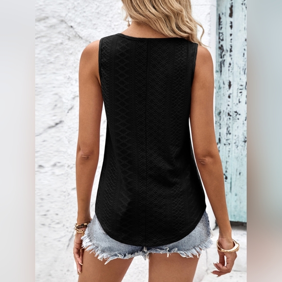 Eyelet Wide Strap Tank Hit The Like ♡ Button For SALE Price!! - Picture 2 of 6